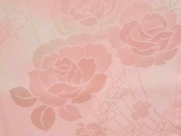 Photo4: 4402T03z630 Vintage Japanese Kimono Silk FURISODE JUBAN Rose Pink (4)