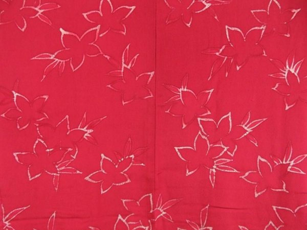 Photo3: 4407T06z670 Vintage Japanese Kimono Silk HAORI Maple Dark red (3)