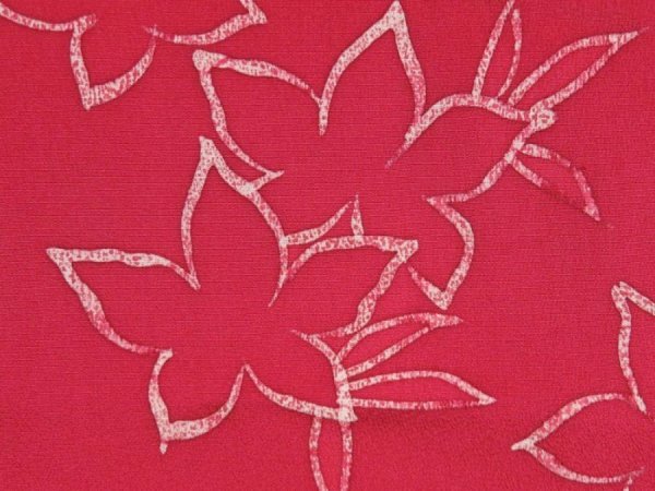 Photo4: 4407T06z670 Vintage Japanese Kimono Silk HAORI Maple Dark red (4)