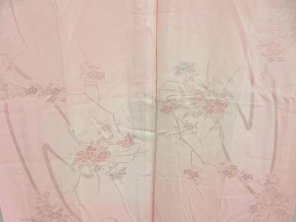 Photo3: 4420T07z500  Japanese Kimono Rinzu Silk JUBAN Peony Pink (3)