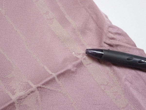 Photo5: 4A01z70  Japanese Kimono Silk  FABRIC Grove Light purple 44.9x14.0 (5)