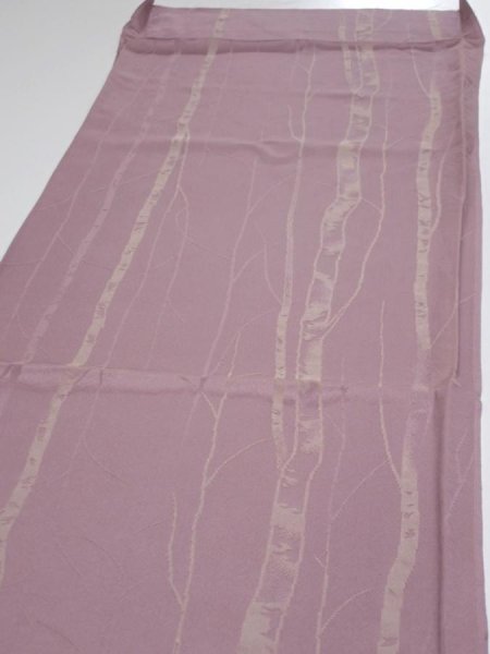 Photo3: 4A02z70  Japanese Kimono Silk  FABRIC Grove Light purple 44.9x14.0 (3)