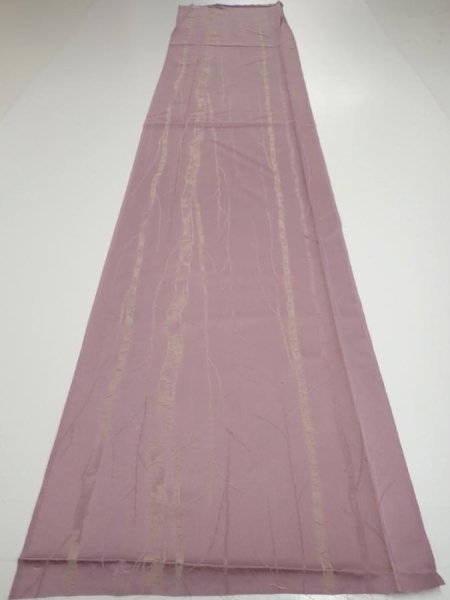 Photo5: 4A04z100  Japanese Kimono Silk  FABRIC Grove Light purple 64.6x14.0 (5)