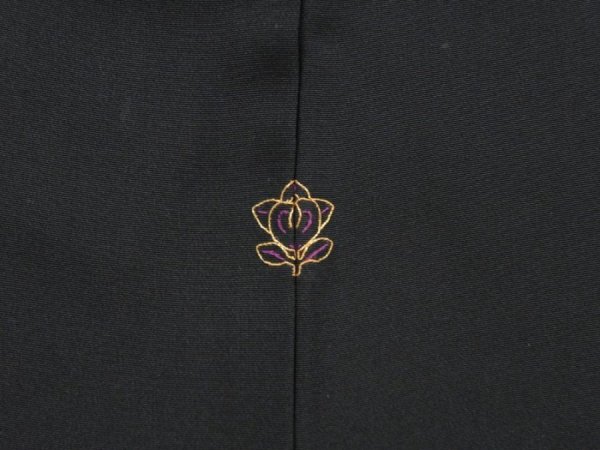 Photo5: 4428T02z540 Vintage Japanese Kimono Silk HAORI Grape Black (5)