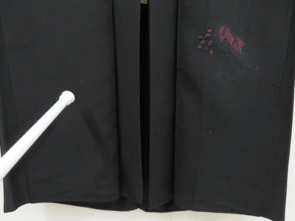 Photo8: 4428T02z540 Vintage Japanese Kimono Silk HAORI Grape Black (8)