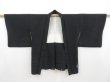 Photo7: 4428T06z490 Vintage Japanese Kimono Silk HAORI Maple Black (7)