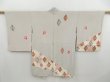 Photo1: 4504T07z700 Vintage Japanese Kimono Silk HAORI  Light gray (1)