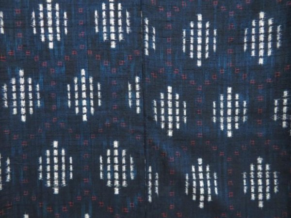 Photo5: 4509T06z830 Vintage Japanese Kimono Silk TSUMUGI  Navy (5)