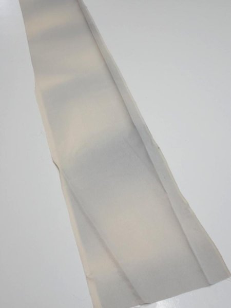 Photo2: 2M05z40  Japanese Kimono Silk  FABRIC Shading off Gray 57.5x6.9 (2)