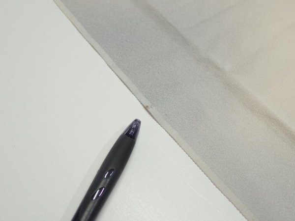 Photo6: 2M06z60  Japanese Kimono Silk  FABRIC  Gray 84.3x7.1 (6)