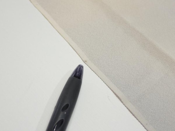 Photo8: 2M06z60  Japanese Kimono Silk  FABRIC  Gray 84.3x7.1 (8)