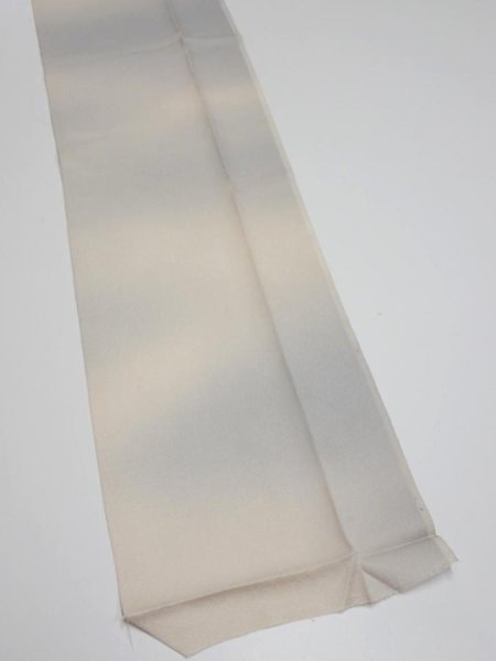 Photo2: 2M07z30  Japanese Kimono Silk  FABRIC  Gray 36.2x6.9 (2)