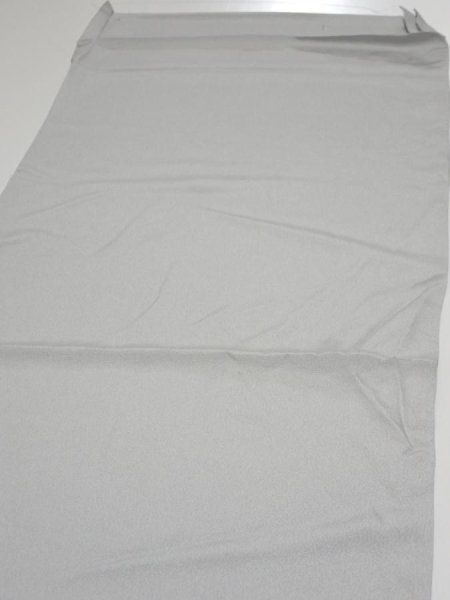 Photo3: 2N01z60  Japanese Kimono Silk  FABRIC Plain Gray 44.9x14.6 (3)