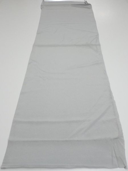 Photo5: 2N01z60  Japanese Kimono Silk  FABRIC Plain Gray 44.9x14.6 (5)