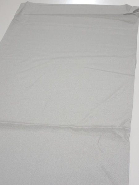 Photo3: 2N02z60  Japanese Kimono Silk  FABRIC Plain Gray 44.1x14.6 (3)