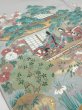 Photo3: 2N03z240  Japanese Kimono Silk  FABRIC Japanese palace garden Gray 63.8x28.3 (3)