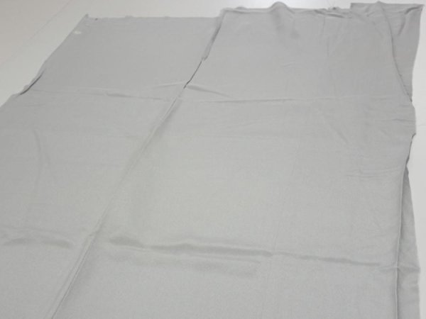 Photo5: 2N03z240  Japanese Kimono Silk  FABRIC Japanese palace garden Gray 63.8x28.3 (5)