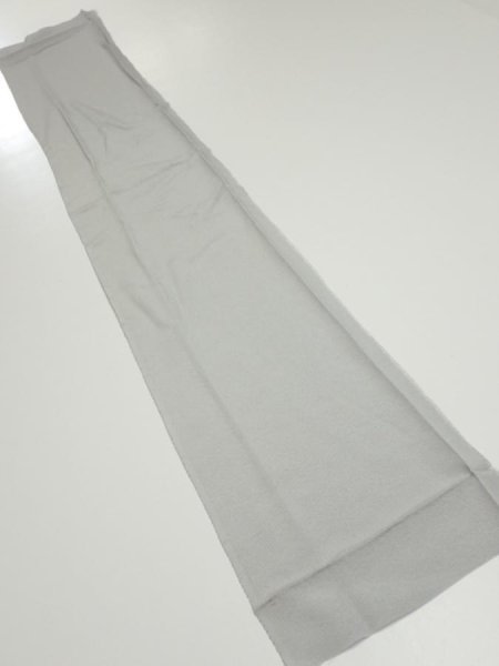 Photo5: 2N06z30  Japanese Kimono Silk  FABRIC Plain Gray 42.5x7.1 (5)