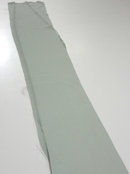 Photo3: 2M06z50  Japanese Kimono Silk  FABRIC Plain Opal Green 64.6x7.3 (3)