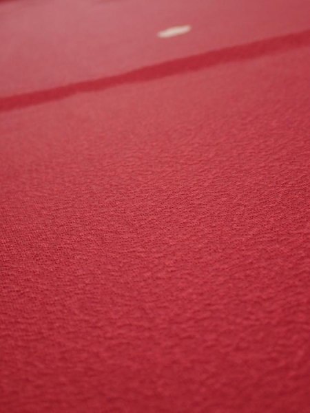 Photo4: 2N02z60  Japanese Kimono Silk  FABRIC Plain Dark red 43.3x15.7 (4)