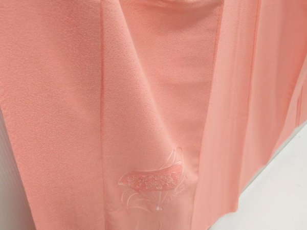 Photo3: 4513T11z880  Japanese Kimono Silk IROMUJI Folding fan Pink (3)