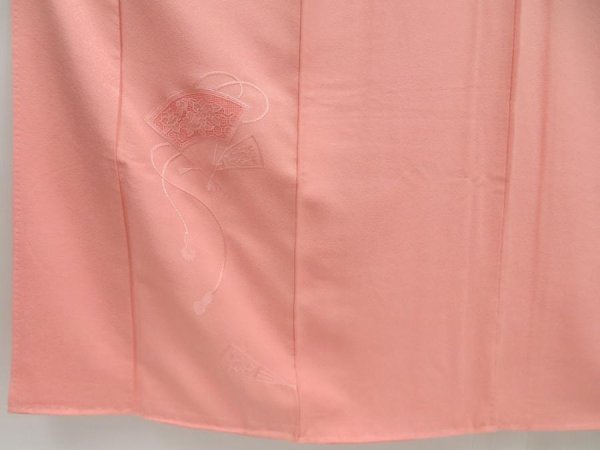Photo6: 4513T11z880  Japanese Kimono Silk IROMUJI Folding fan Pink (6)