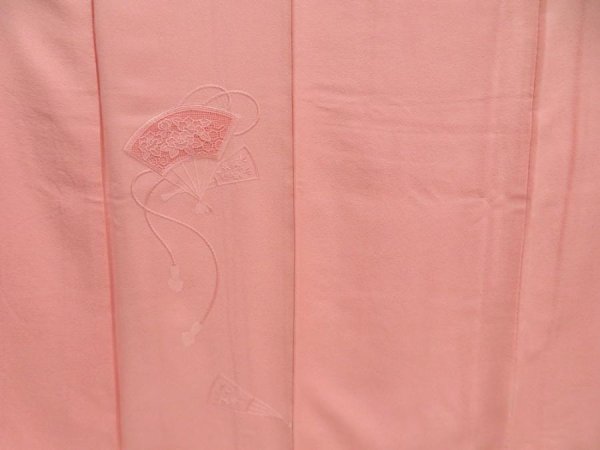 Photo8: 4513T11z880  Japanese Kimono Silk IROMUJI Folding fan Pink (8)