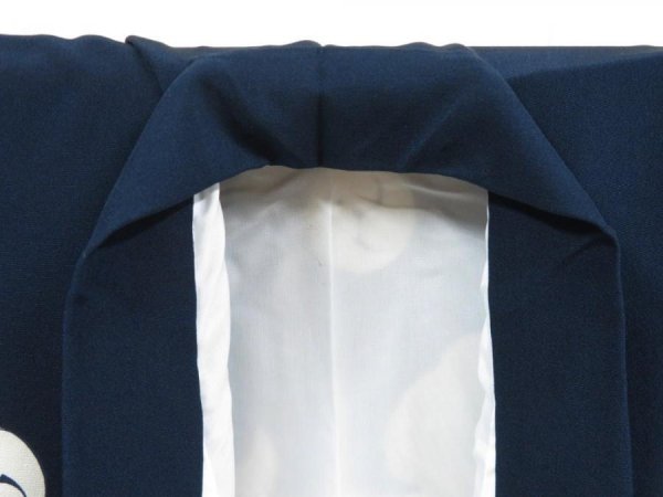 Photo6: 4517T01z370  Japanese Kimono Silk Boy's  Dragon Navy (6)