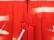 Photo8: 4518T01z510 Vintage Japanese Kimono Silk Girl's  Flying crane Tomato red (8)