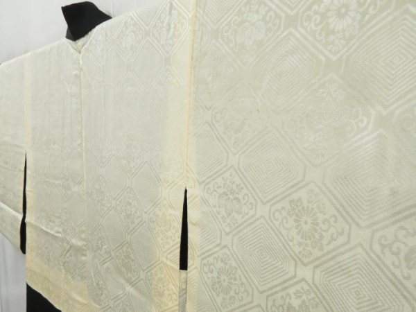 Photo7: 4518T13z610 Vintage Japanese Kimono Silk HAORI Plum branch Black (7)