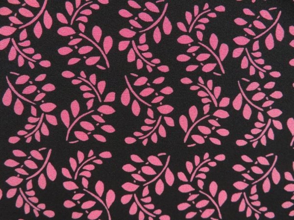 Photo4: 4520T08z520 Vintage Japanese Kimono Silk HAORI Leaf Black (4)