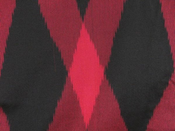 Photo6: 4525T06z700 Vintage Japanese Kimono Silk TSUMUGI  Dark red (6)