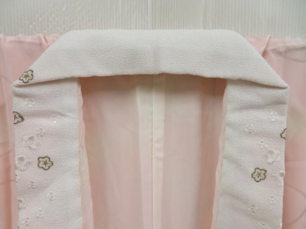 Photo6: 4525T10z830  Japanese Kimono Synthetic FURISODE JUBAN Yukiwa Pink (6)