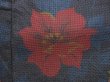 Photo6: 4526T11z800 Vintage Japanese Kimono Silk OSHIMA TSUMUGI Flower (6)