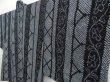 Photo2: 4530T09z520 Vintage Japanese Kimono Silk SHIBORI HAORI Flower Black (2)
