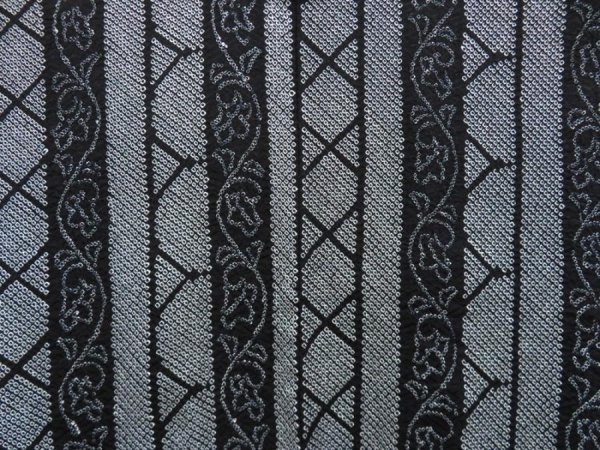 Photo3: 4530T09z520 Vintage Japanese Kimono Silk SHIBORI HAORI Flower Black (3)