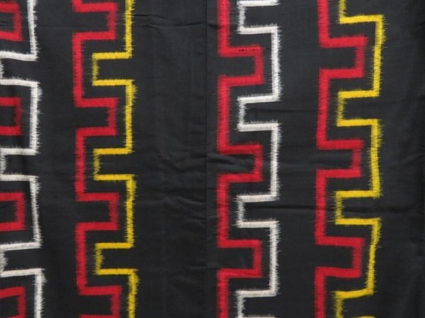 Photo5: 4601T13z640 Vintage Japanese Kimono Silk MEISEN KOMON Black (5)