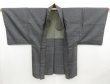 Photo3: 4602T06z470 Vintage Japanese Kimono Silk Men's HAORI  Dark gray (3)