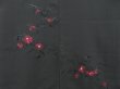 Photo3: 4603T12z580 Vintage Japanese Kimono Silk HAORI Embro Flowers Black (3)