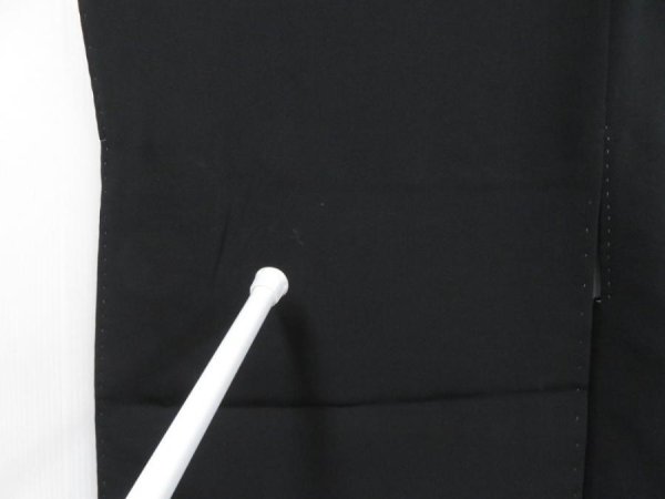 Photo6: 4603T12z580 Vintage Japanese Kimono Silk HAORI Embro Flowers Black (6)