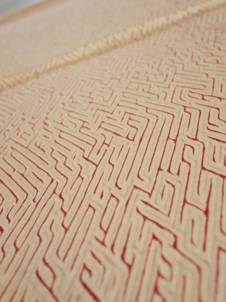 Photo4: 2T02z60  Japanese Kimono Silk  FABRIC Shibori Light cream 41.7x15.4 (4)