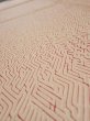 Photo4: 2T03z80  Japanese Kimono Silk  FABRIC Shibori Light cream 65.4x15.4 (4)