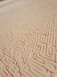 Photo4: 2T04z80  Japanese Kimono Silk  FABRIC Shibori Light cream 65.4x15.4 (4)