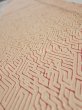 Photo4: 2T08z40  Japanese Kimono Silk  FABRIC Shibori Light cream 58.3x7.5 (4)