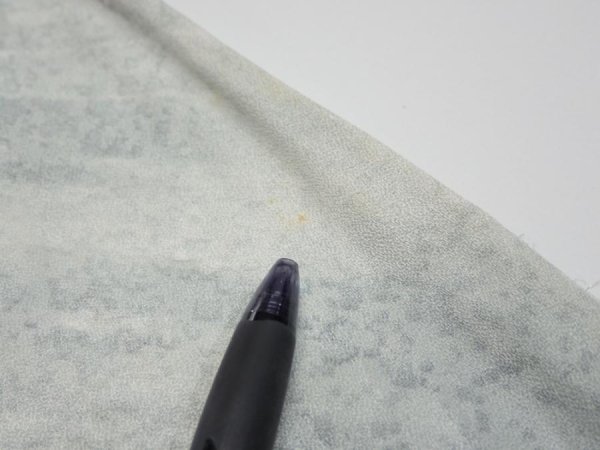 Photo6: 2T02z60  Japanese Kimono Silk  FABRIC Stream Light blue-gray 41.7x14.6 (6)