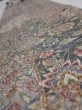 Photo4: 2U09z60  Japanese Kimono Crepe Silk  FABRIC Flowers Gray 84.3x7.1 (4)