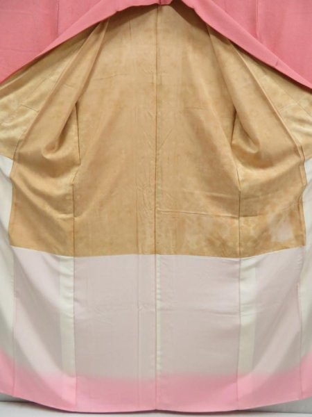 Photo6: 4604T07z980 Vintage Japanese Kimono Silk IROMUJI Embro Booklet Pink (6)
