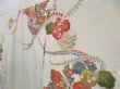 Photo2: 4604T11z850 Vintage Japanese Kimono Silk TSUKESAGE Bird Off-white (2)