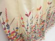 Photo3: 4607T09z1090 Vintage Japanese Kimono Crepe Silk TSUKESAGE Kyo-bingata (3)