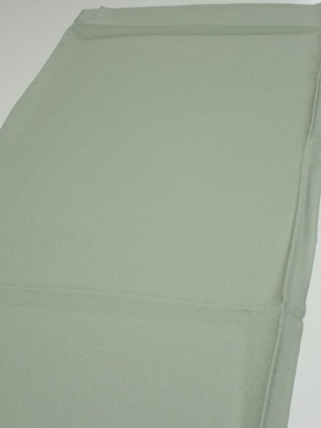Photo3: 2A01z60  Japanese Kimono Silk  FABRIC Plain Soft green 44.1x14.2 (3)